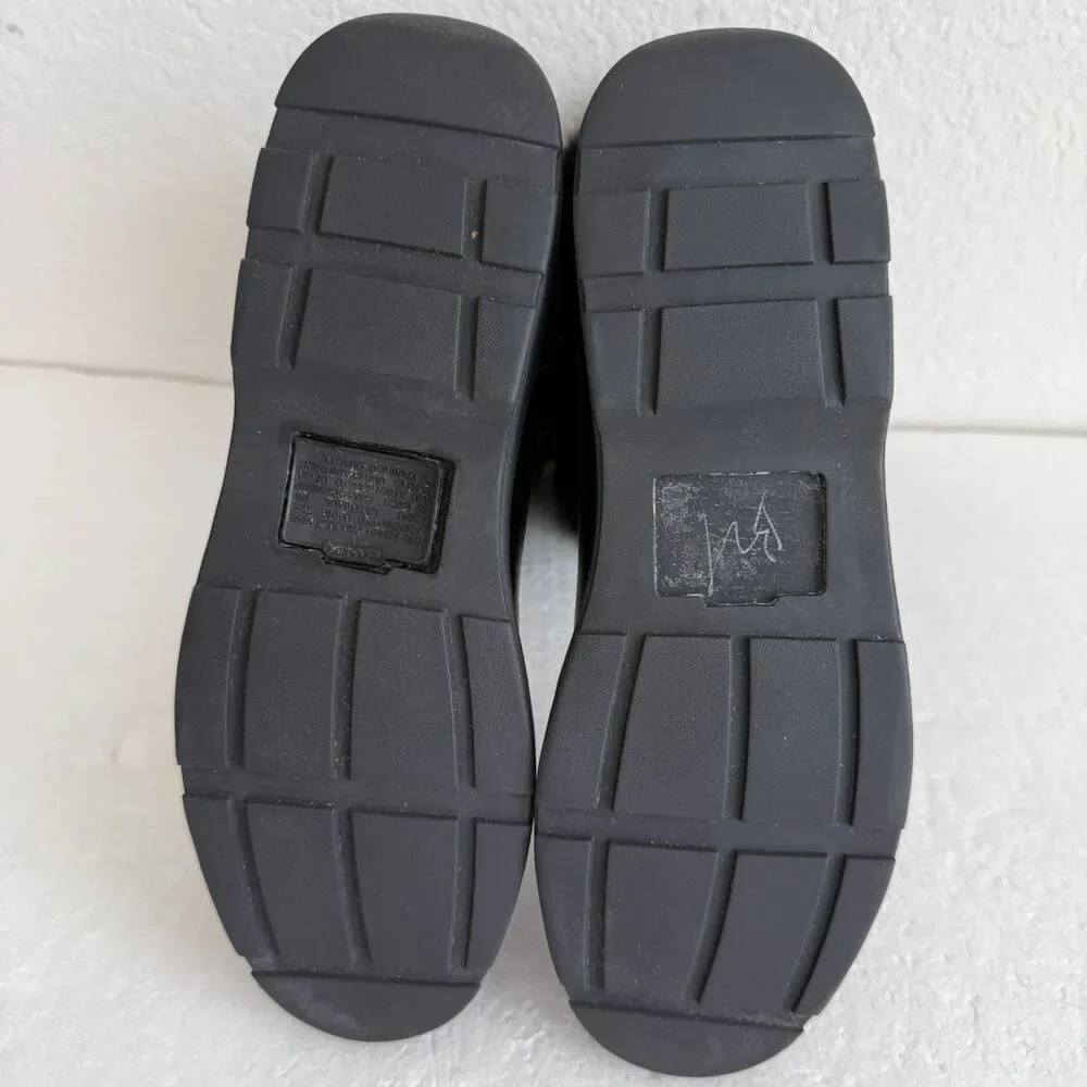 Coach Kimberly Fur Boots Women's 9M Black Leather Fabric Logo Pocket Side Zipper - Picture 8 of 16